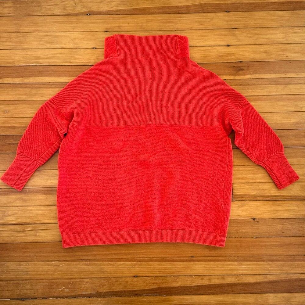 Free People Ottoman Slouchy Mockneck Tunic Sweater in Red Size S - Picture 3 of 7